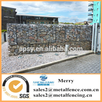 1.5mX1mX1m galvanized Galfan 3mm uplit Gabion stone basket fence for apartment block perimeter